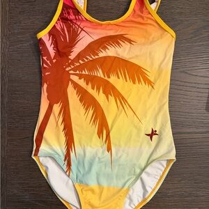 Tropical Sunset Adult XS gymnastics leotard